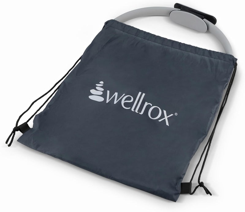 Wellrox حلقة بيلاتس وحقيبة حمل - حلقة يوغا سحرية خفيفة الوزن - جهاز تمرين للعضلات الأساسية والفخذين والذراعين لليوغا والبيلاتس وتدريب القوة (15 بوصة) - Image 3